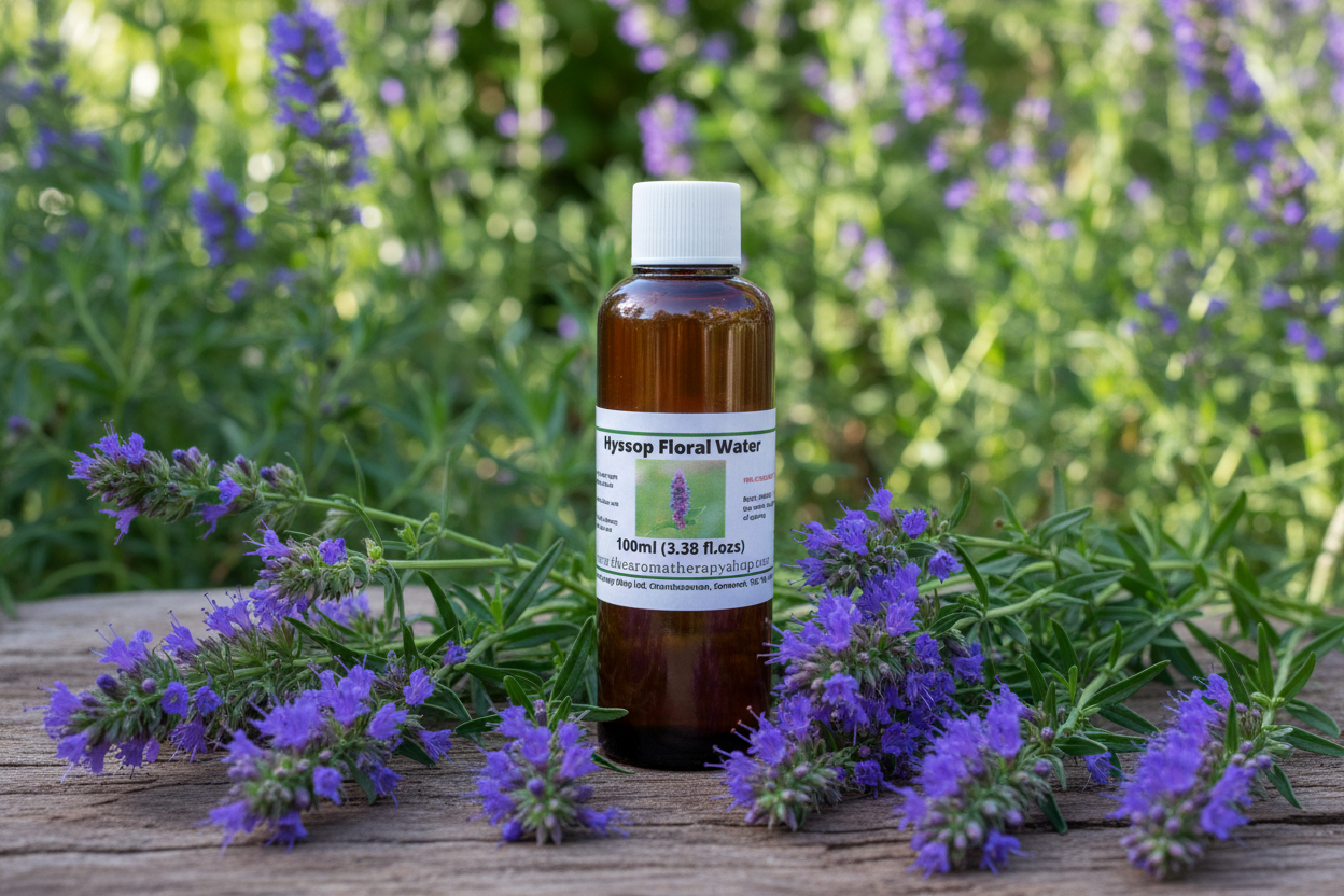 Hyssop Floral Water 100ml with Natural Background