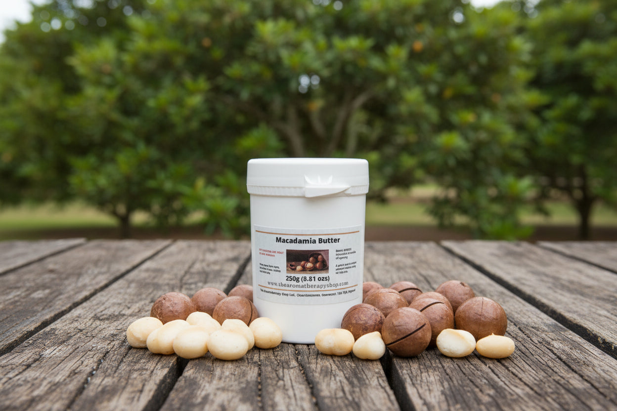Macadamia Nut Butter (a great moisturiser which will nourish the skin)
