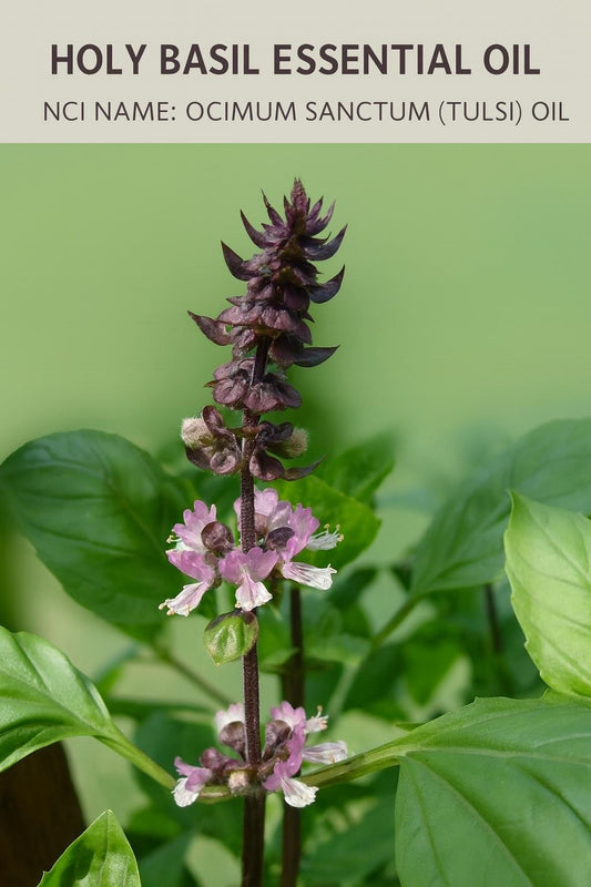 Holy Basil Essential Oil – Ocimum Sanctum Tulsi – Pure Natural Aromatic Oil