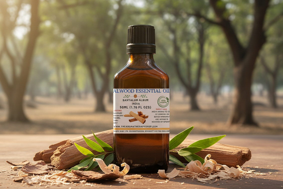 Indian Sandalwood Essential Oil 50ml Product Photography