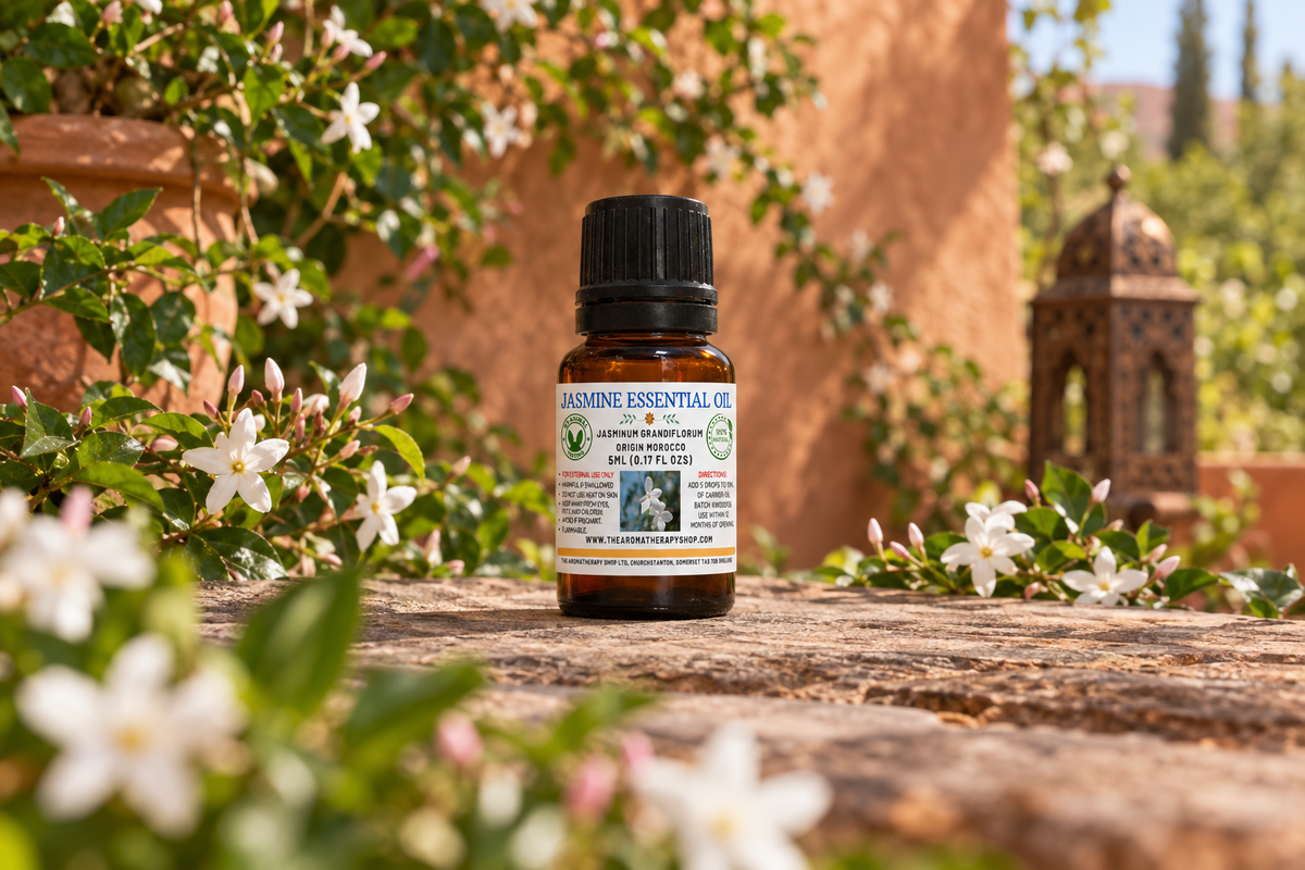 Jasmine 5ml Moroccan showcase, bottle mid-depth