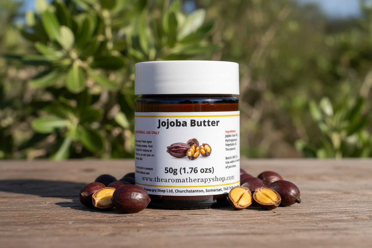 Jojoba Butter 50g jar in natural setting