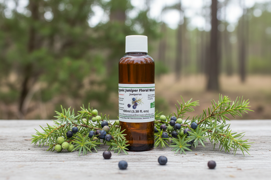 Juniper Floral Water 100ml with Natural Background