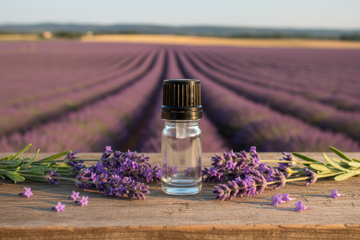 Lavandula hybrida Centred Bottle Showcase