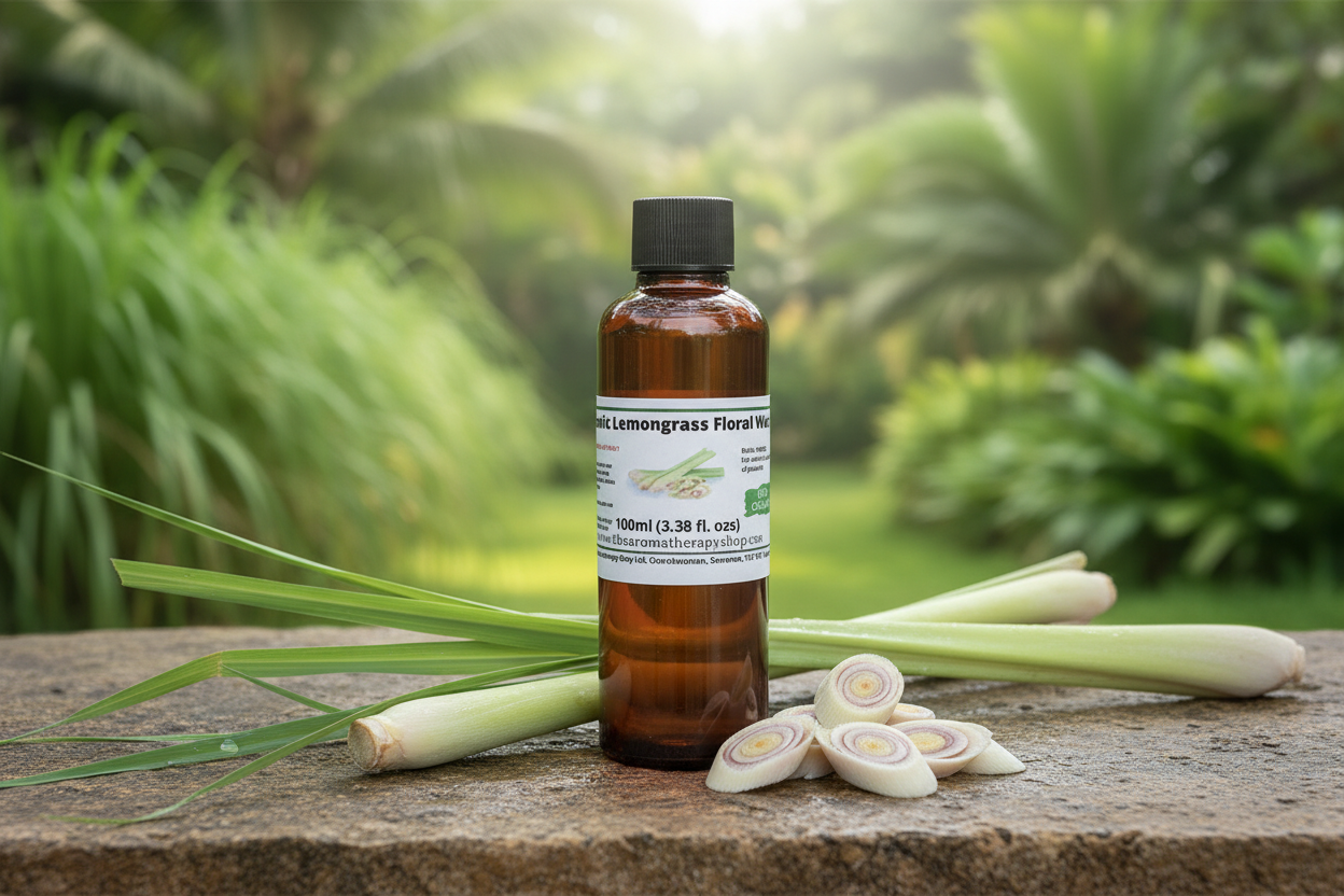 Lemongrass Floral Water 100ml with Natural Background