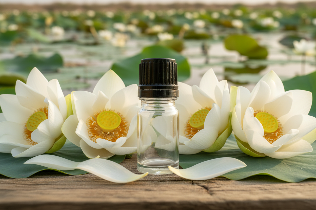 Nelumbo Nucifera White Lotus — Bottle Scene