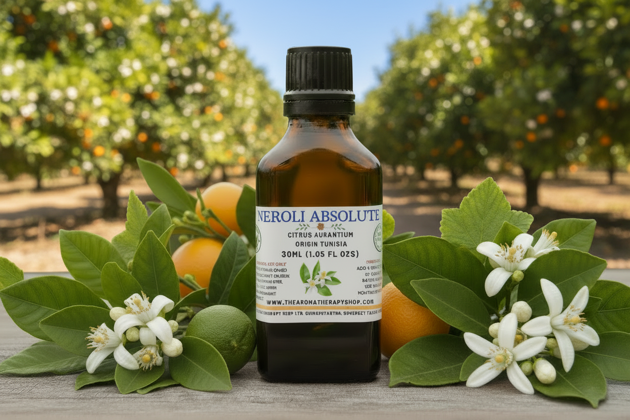 Neroli Absolute 30ml - Tunisian Orange Grove Background