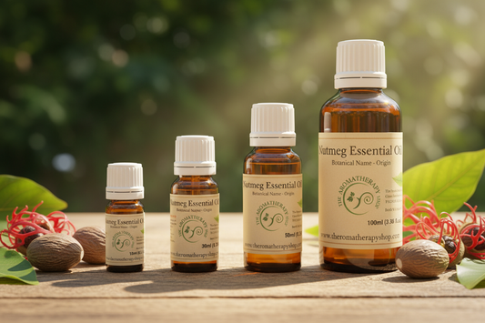 Nutmeg Essential Oil with complete labels