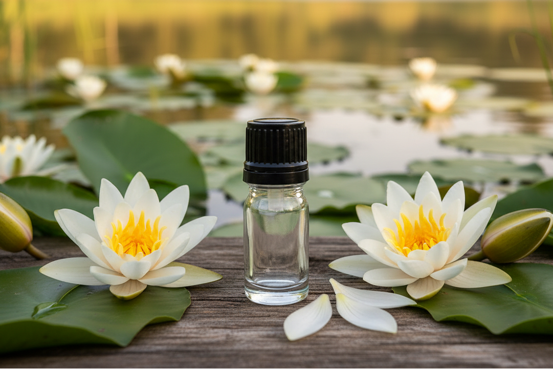 Nymphaea Alba White Water Lily Tranquil Lake 1ml Bottle Showcase