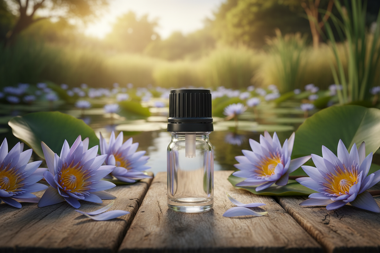 Nymphaea Caerulea Blue Lotus Egyptian Water Garden 1ml Bottle Showcase
