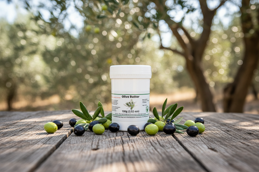 Olive Butter 100g outdoor product photography