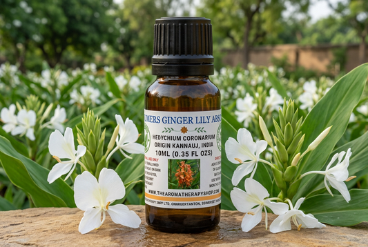 Perfumers Ginger Lily Absolute showcase in a Kannauj garden setting
