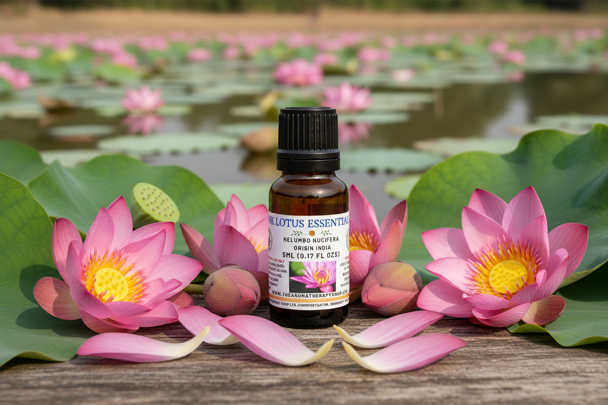 Pink Lotus 5ml Essential Oil Showcase