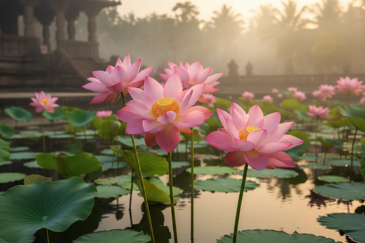 Pink Lotus — Nelumbo nucifera, India