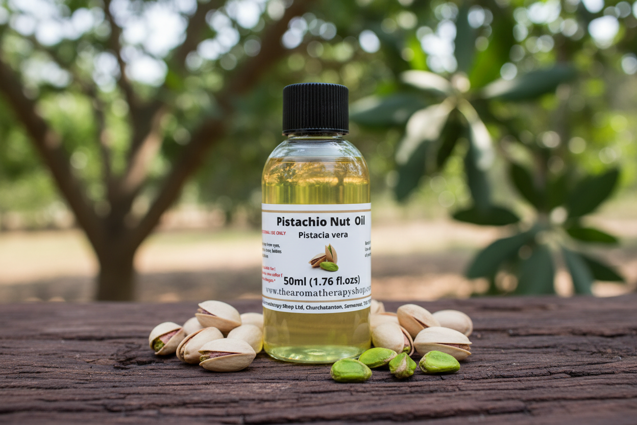 Pistachio Nut Oil 50ml outdoor product photography