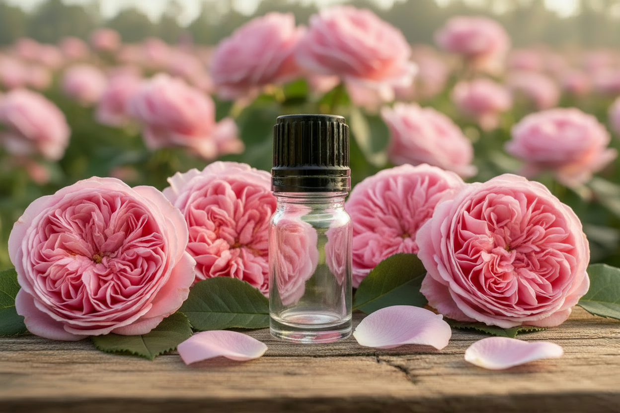 Rosa × Centifolia — Empty Bottle Scene