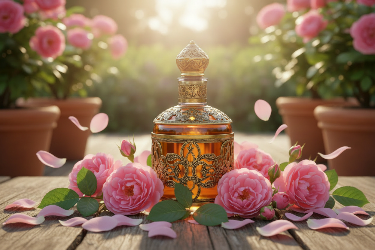 Rose Attar Traditional Bottle - Random Flowers