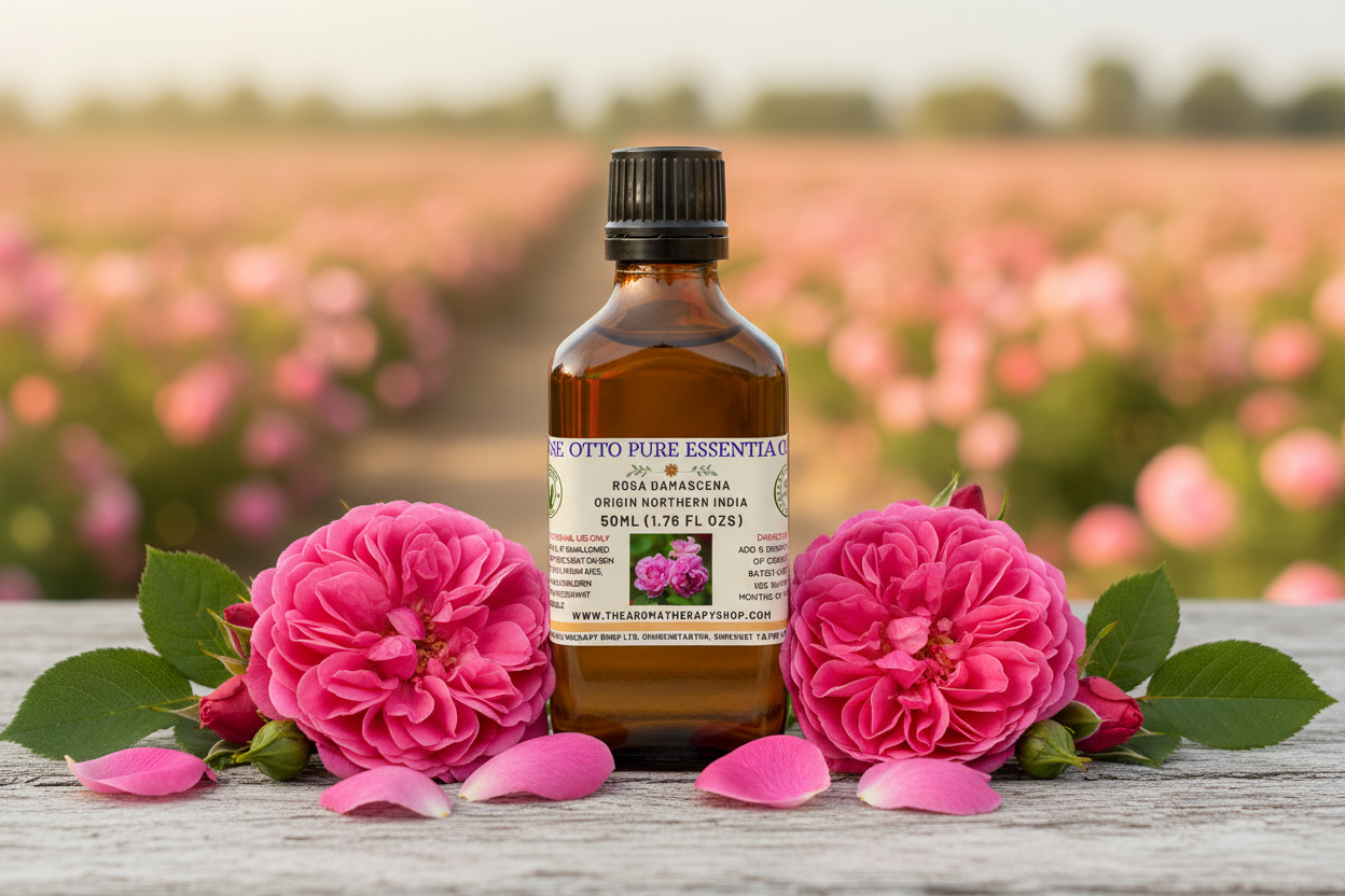 Rose Otto Pure Essential Oil 50ml - Bottle Shape Fix