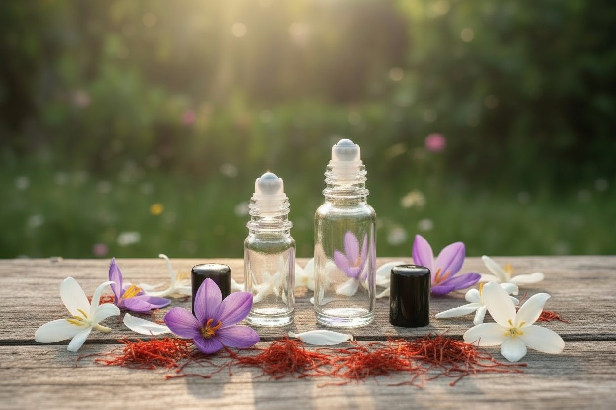 Saffron Kesar Attar with exact bottles