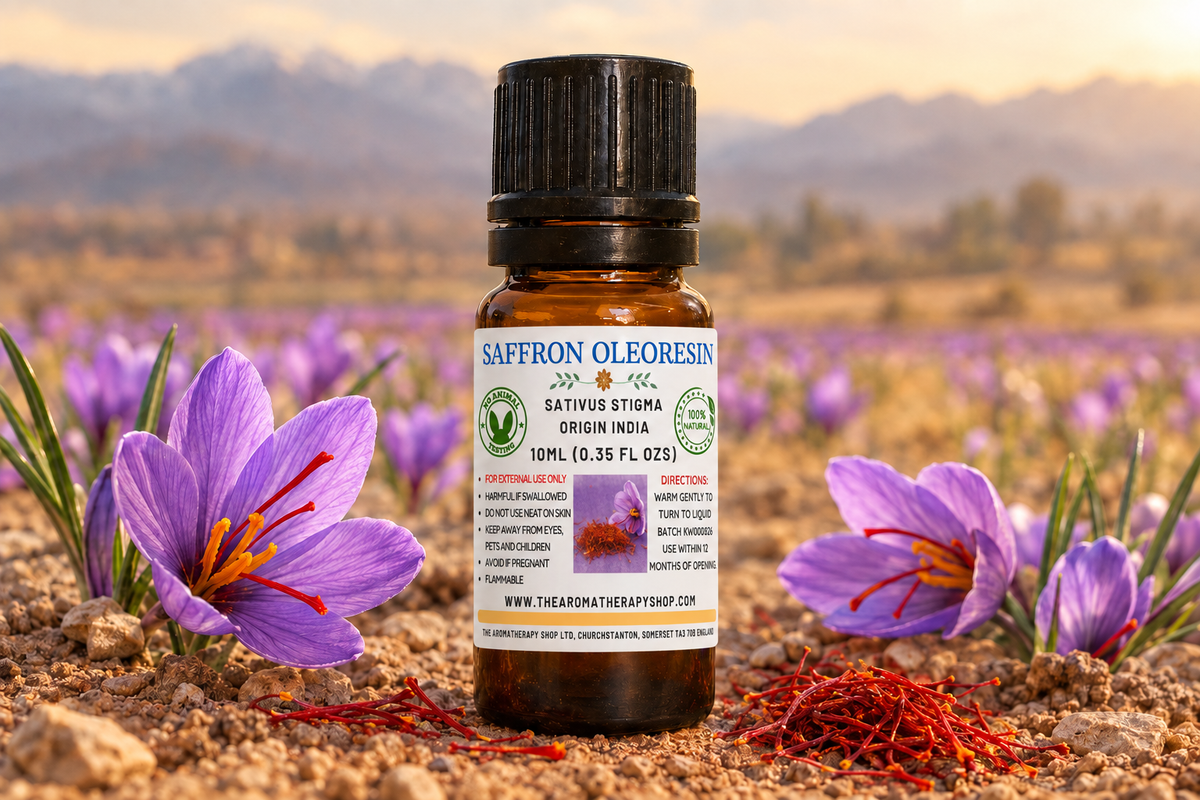 Saffron Oleoresin 10ml showcase with taller label