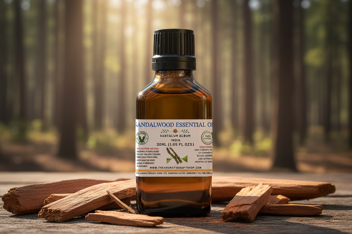 Sandalwood Essential Oil 30ml outdoor showcase