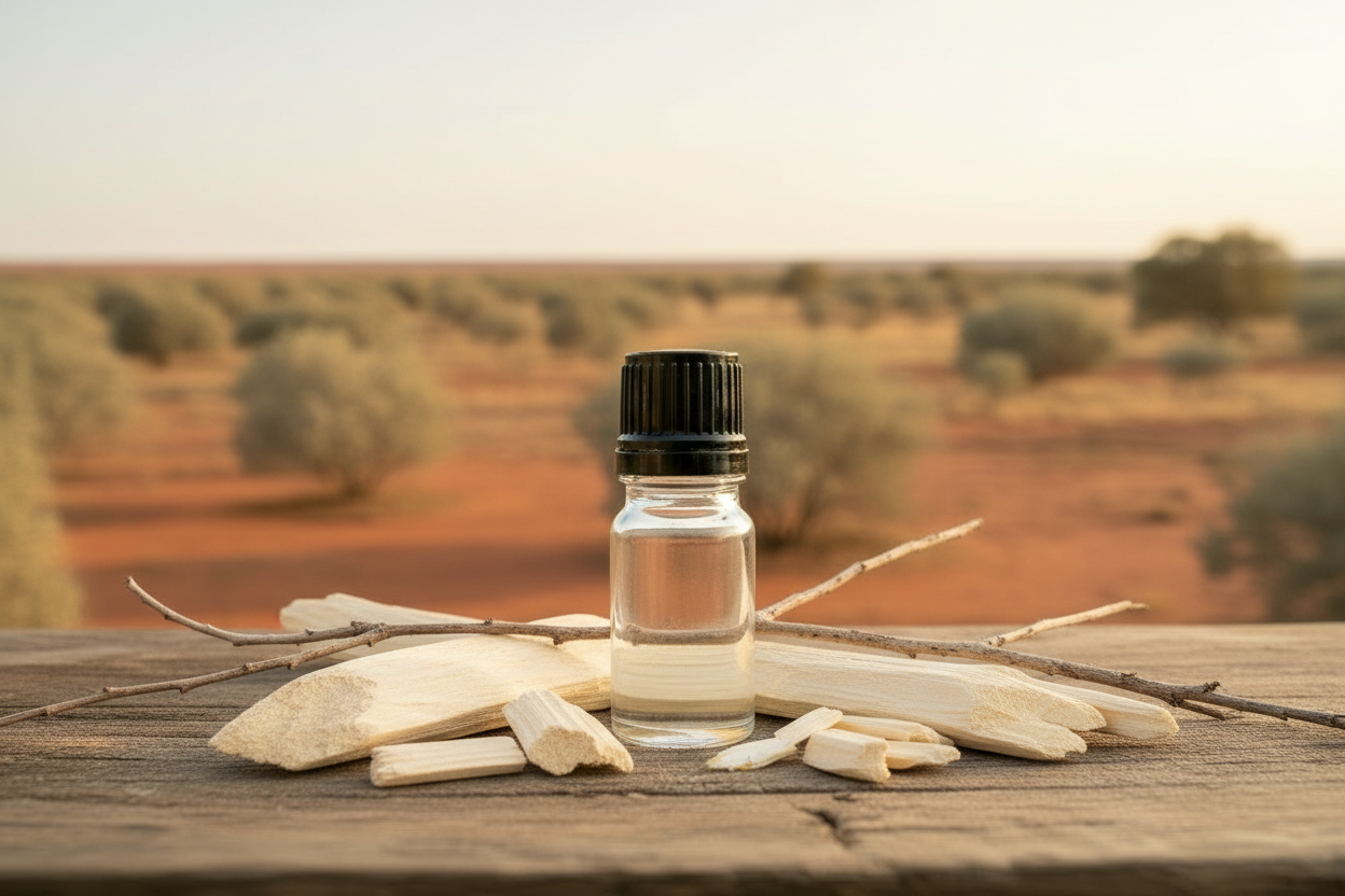 Santalum spicatum Australian Sandalwood - Honeysuckle Bottle Reference
