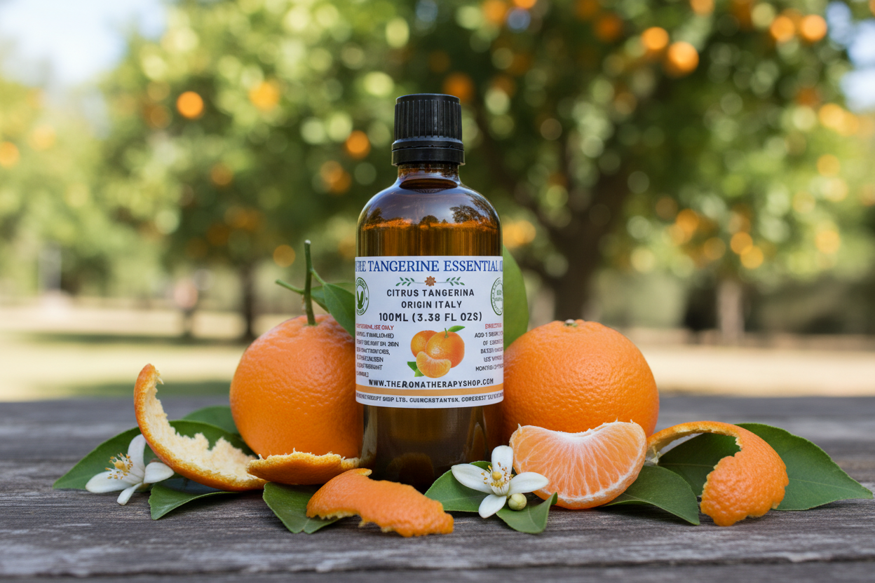 Tangerine 100ml Essential Oil - All Elements on Surface