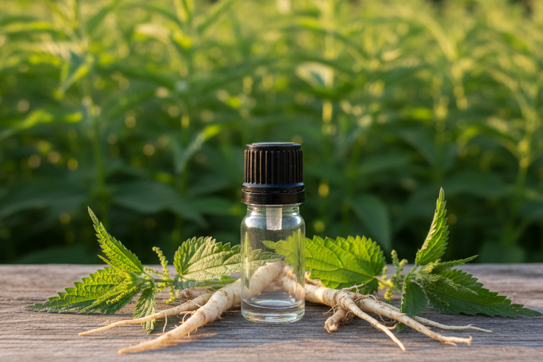 Urtica Dioica Stinging Nettle Clear Glass Outdoor Showcase