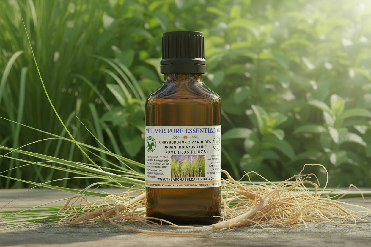 Vetiver Essential Oil 30ml Professional Product Photography